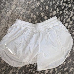 lululemon white hotty hot shorts